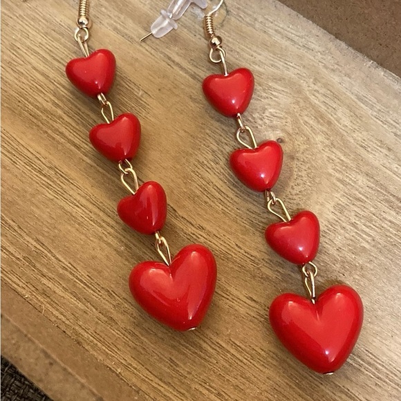 Red Hearts earrings❤️ - Picture 2 of 3
